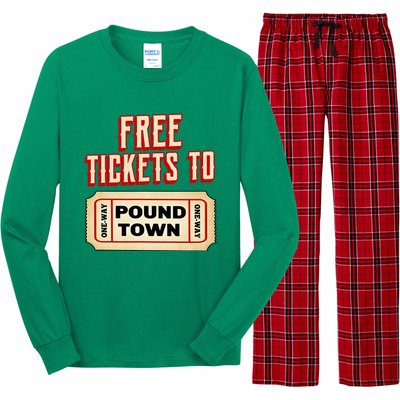 Funny College Humor Free Tickets To Pound Town Carnival Long Sleeve Pajama Set