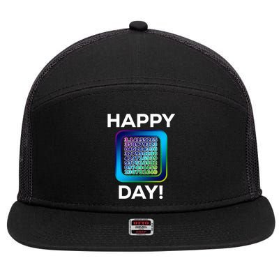 Funny Cute Happy Pi Day Celebration Math Numbers Fun Great Gift 7 Panel Mesh Trucker Snapback Hat