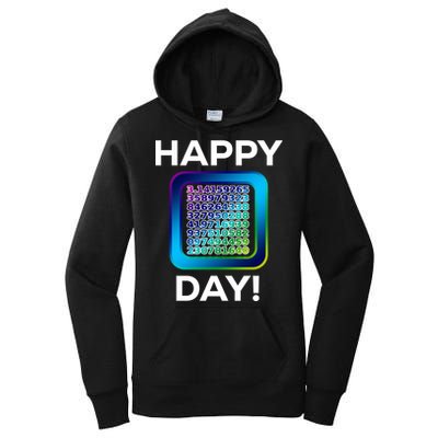 Funny Cute Happy Pi Day Celebration Math Numbers Fun Great Gift Women's Pullover Hoodie