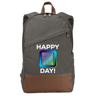 Funny Cute Happy Pi Day Celebration Math Numbers Fun Great Gift Cotton Canvas Backpack