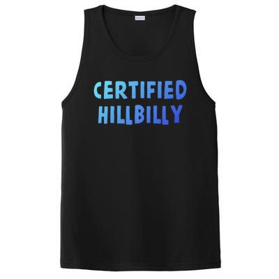 Funny Certified Hillbilly Bumpkin Cracker Rural Redneck Gift PosiCharge Competitor Tank