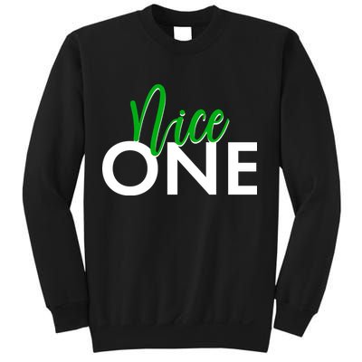Funny Christmas Holiday Matching Shirt Nice One Sweatshirt