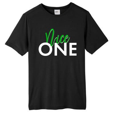 Funny Christmas Holiday Matching Shirt Nice One Tall Fusion ChromaSoft Performance T-Shirt