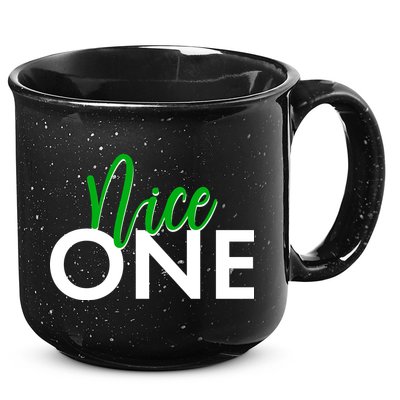Funny Christmas Holiday Matching Shirt Nice One 15oz Campfire Ceramic Mug