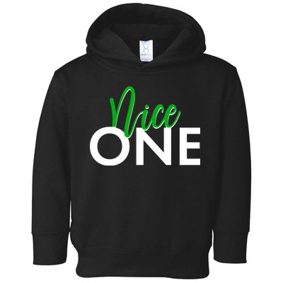 Funny Christmas Holiday Matching Shirt Nice One Toddler Hoodie