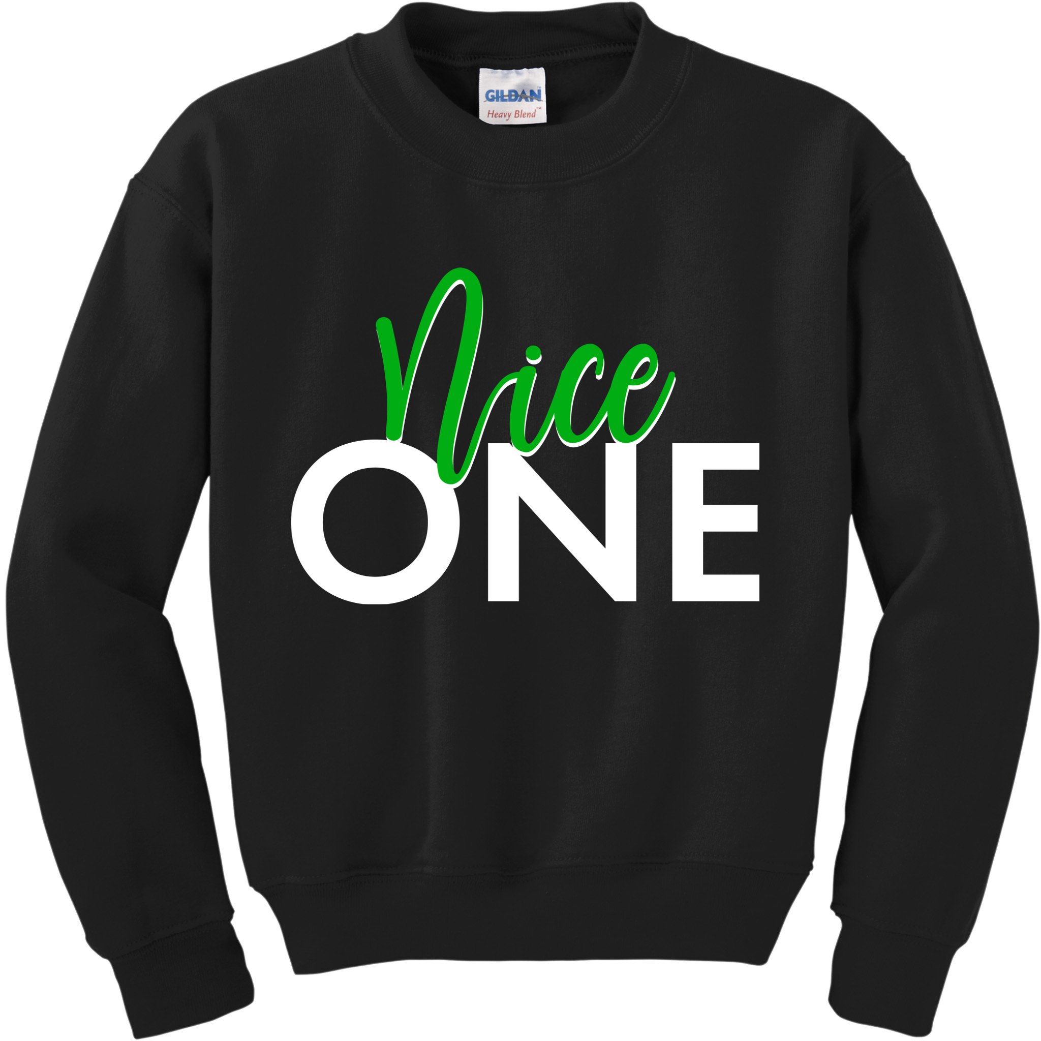 Funny Christmas Holiday Matching Shirt Nice One Kids Sweatshirt