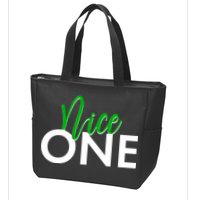 Funny Christmas Holiday Matching Shirt Nice One Zip Tote Bag
