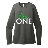 Funny Christmas Holiday Matching Shirt Nice One Womens CVC Long Sleeve Shirt