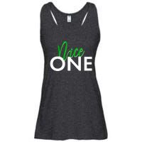 Funny Christmas Holiday Matching Shirt Nice One Ladies Essential Flowy Tank