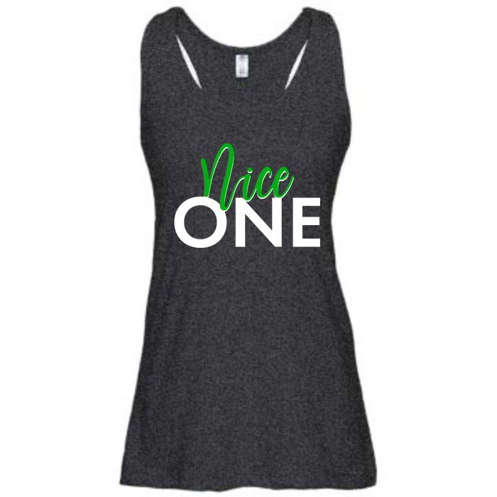 Funny Christmas Holiday Matching Shirt Nice One Ladies Essential Flowy Tank