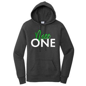 Funny Christmas Holiday Matching Shirt Nice One Women's Pullover Hoodie