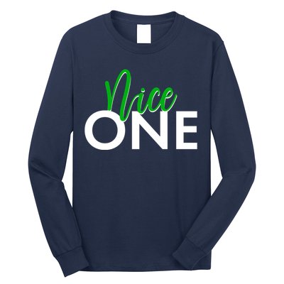 Funny Christmas Holiday Matching Shirt Nice One Long Sleeve Shirt