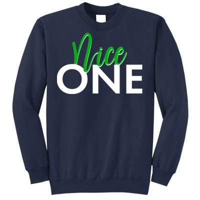 Funny Christmas Holiday Matching Shirt Nice One Sweatshirt