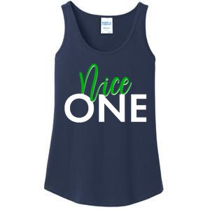 Funny Christmas Holiday Matching Shirt Nice One Ladies Essential Tank