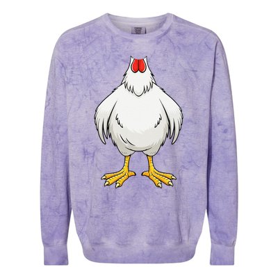 Funny Chicken Hen Body Costume Gift Colorblast Crewneck Sweatshirt