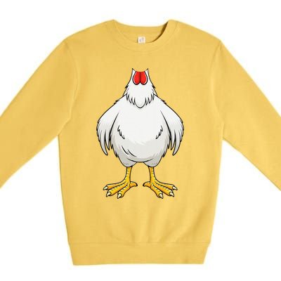 Funny Chicken Hen Body Costume Gift Premium Crewneck Sweatshirt