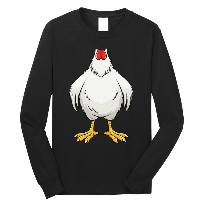 Funny Chicken Hen Body Costume Gift Long Sleeve Shirt