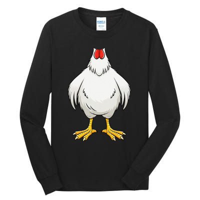 Funny Chicken Hen Body Costume Gift Tall Long Sleeve T-Shirt