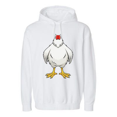 Funny Chicken Hen Body Costume Gift Garment-Dyed Fleece Hoodie