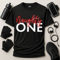 Funny Christmas Holiday Matching Shirt Naughty One Performance Shirt