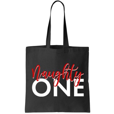 Funny Christmas Holiday Matching Shirt Naughty One Bag