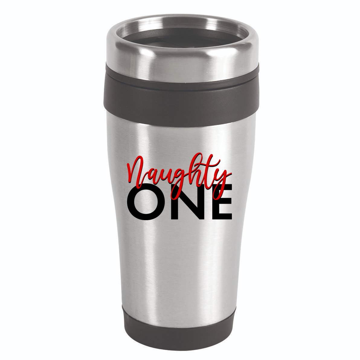 Funny Christmas Holiday Matching Shirt Naughty One 16oz Travel Tumbler
