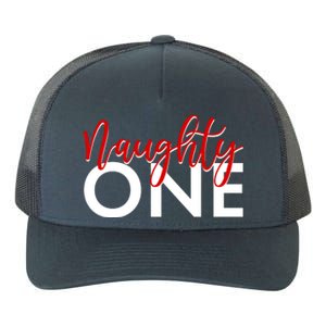 Funny Christmas Holiday Matching Shirt Naughty One Yupoong Adult 5-Panel Trucker Hat