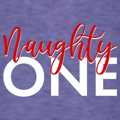 Funny Christmas Holiday Matching Shirt Naughty One T-Shirt