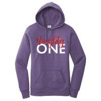 Funny Christmas Holiday Matching Shirt Naughty One Women's Pullover Hoodie