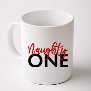 Funny Christmas Holiday Matching Shirt Naughty One Coffee Mug