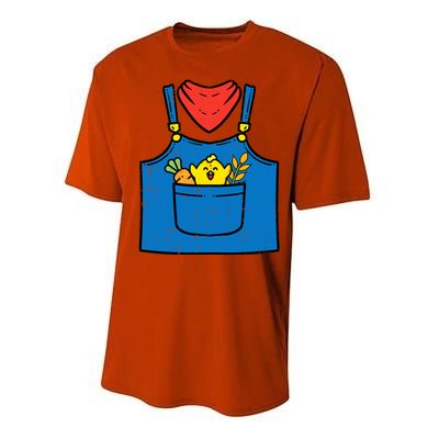 Farmer Costume Halloween Simple Cute Farm Women Men Performance Sprint T-Shirt