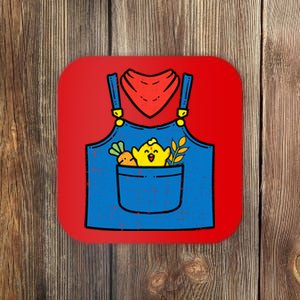 Farmer Costume Halloween Simple Cute Farm Women Men Coaster