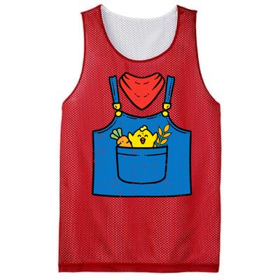 Farmer Costume Halloween Simple Cute Farm Women Men Mesh Reversible Basketball Jersey Tank