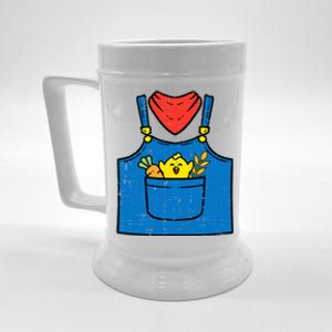 Farmer Costume Halloween Simple Cute Farm Women Men Beer Stein