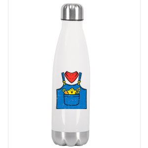 Farmer Costume Halloween Simple Cute Farm Women Men Stainless Steel Insulated Water Bottle