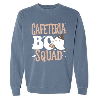 Funny Cute Halloween Cafeteria Boo Squad Costume Teacher Gift Garment-Dyed Sweatshirt