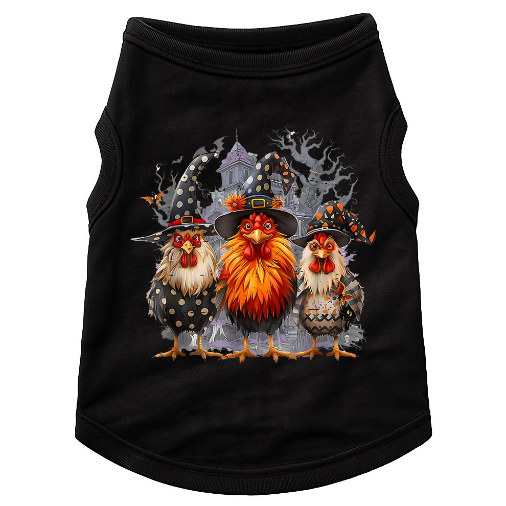 Funny Chicken Halloween Costume Spooky Season Chickens Witch Doggie Tank