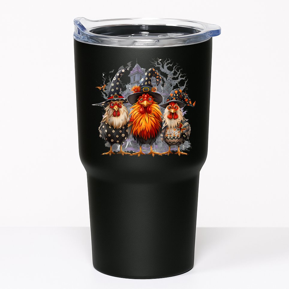 Funny Chicken Halloween Costume Spooky Season Chickens Witch Tumbler