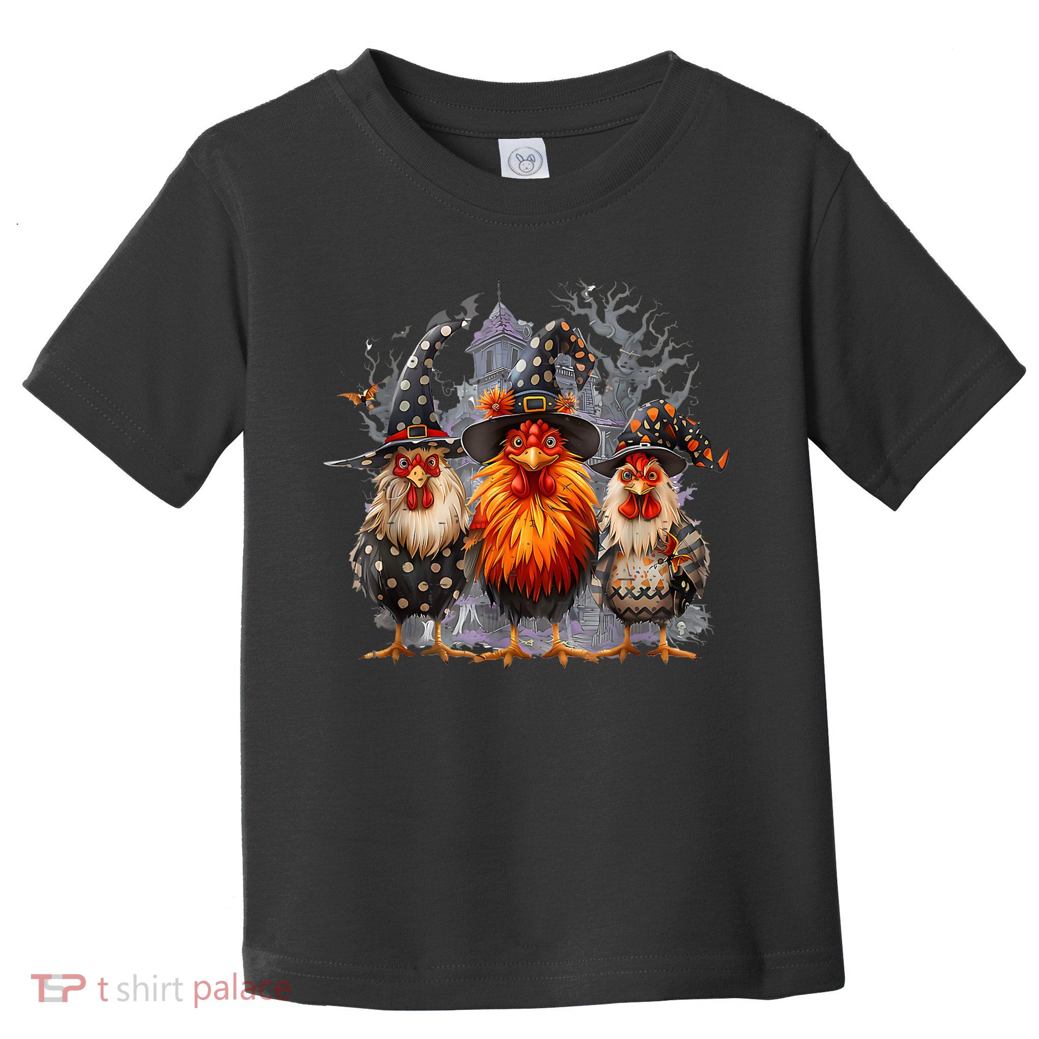 Funny Chicken Halloween Costume Spooky Season Chickens Witch Toddler T-Shirt