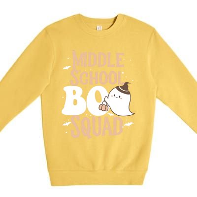 Funny Cute Halloween Middle School Boo Squad Costume Teacher Gift Premium Crewneck Sweatshirt