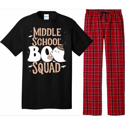 Funny Cute Halloween Middle School Boo Squad Costume Teacher Gift Pajama Set