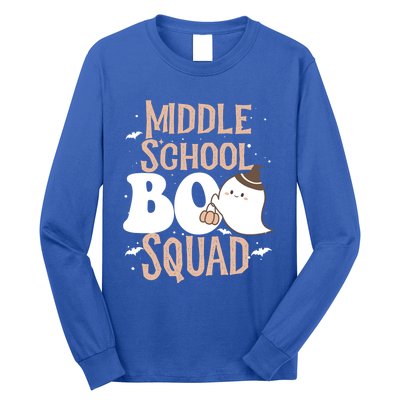 Funny Cute Halloween Middle School Boo Squad Costume Teacher Gift Long Sleeve Shirt