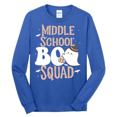 Funny Cute Halloween Middle School Boo Squad Costume Teacher Gift Tall Long Sleeve T-Shirt