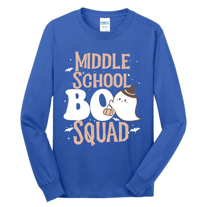 Funny Cute Halloween Middle School Boo Squad Costume Teacher Gift Tall Long Sleeve T-Shirt