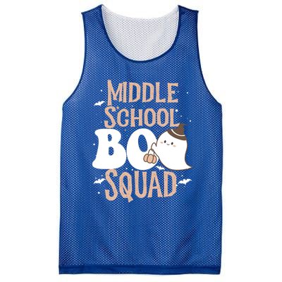 Funny Cute Halloween Middle School Boo Squad Costume Teacher Gift Mesh Reversible Basketball Jersey Tank