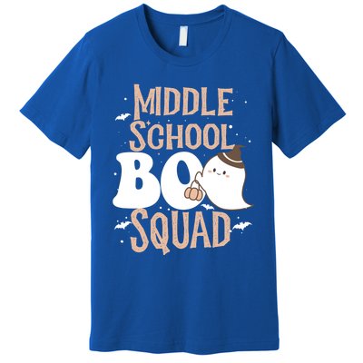 Funny Cute Halloween Middle School Boo Squad Costume Teacher Gift Premium T-Shirt