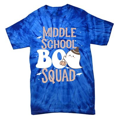 Funny Cute Halloween Middle School Boo Squad Costume Teacher Gift Tie-Dye T-Shirt