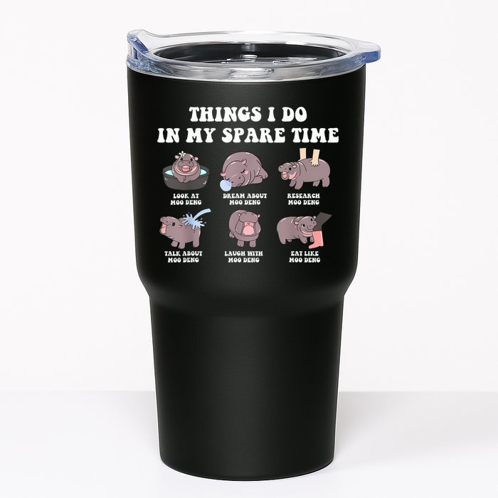 Funny Cute Hippo Moo Deng Things I Do In My Spare Time Meme Tumbler