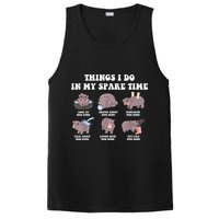 Funny Cute Hippo Moo Deng Things I Do In My Spare Time Meme PosiCharge Competitor Tank