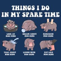 Funny Cute Hippo Moo Deng Things I Do In My Spare Time Meme Infant Baby Jersey Bodysuit